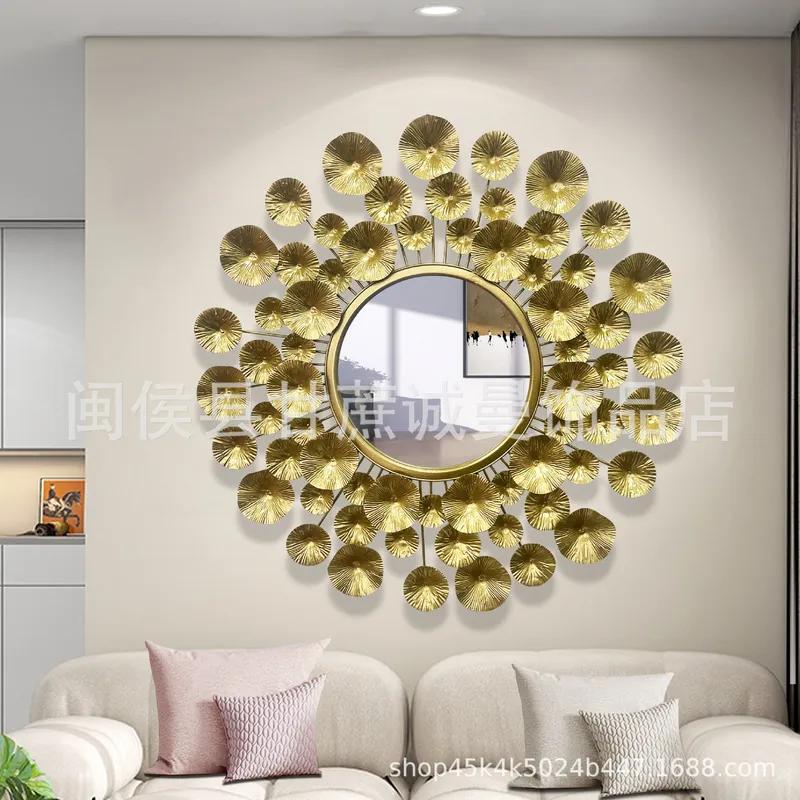Interior Design Luxury Living Room - Espelho Decorativo de Parede em Metal