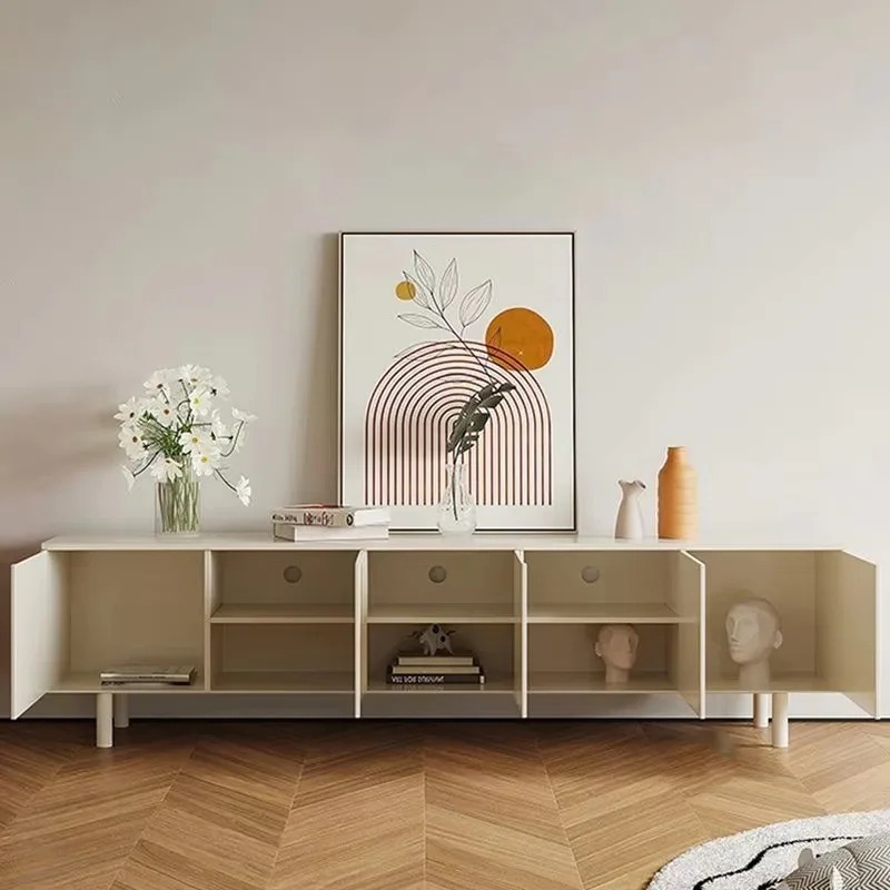 Interior Design Luxury Living Room - Suporte de tv branco luxuoso, armazenamento