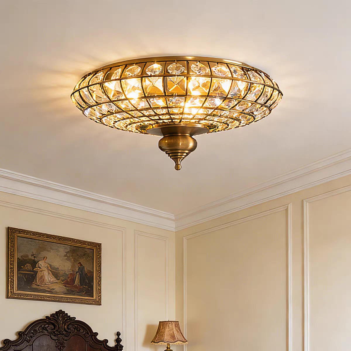 Interior Design Luxury Living Room - Luminárias de Teto LED de Cristal
