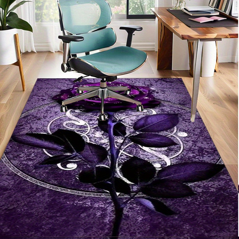 Interior Design Luxury Living Room - Tapete Folha Roxa para decoração de