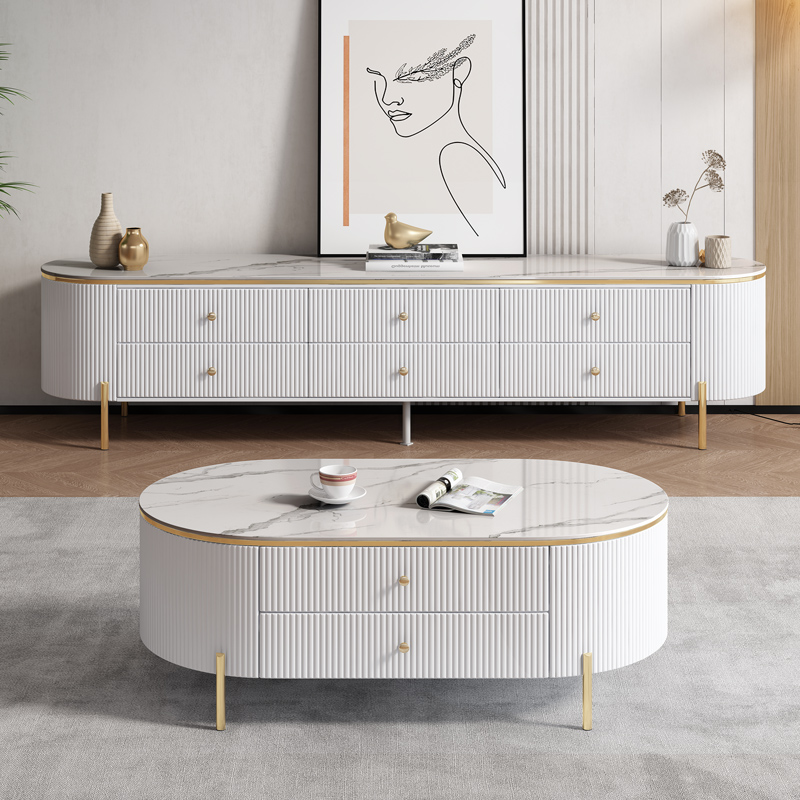 Interior Design Luxury Living Room - Conjunto de Mesa de Centro e