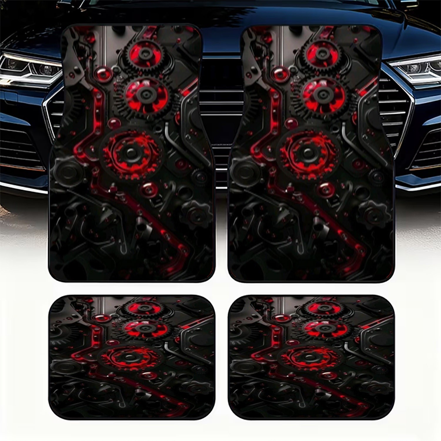 Interior Design Industrial Style - 4 tapetes do carro dos pces,