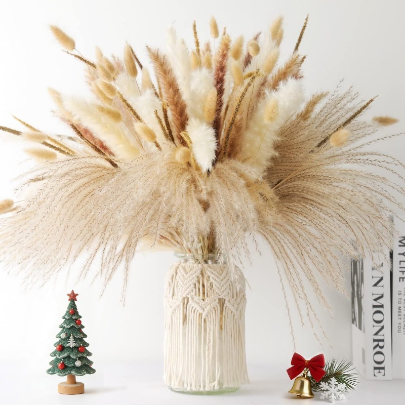 120 Peças de Buquê de Gramas S - Dried Pampas Bundle avaliação e preço