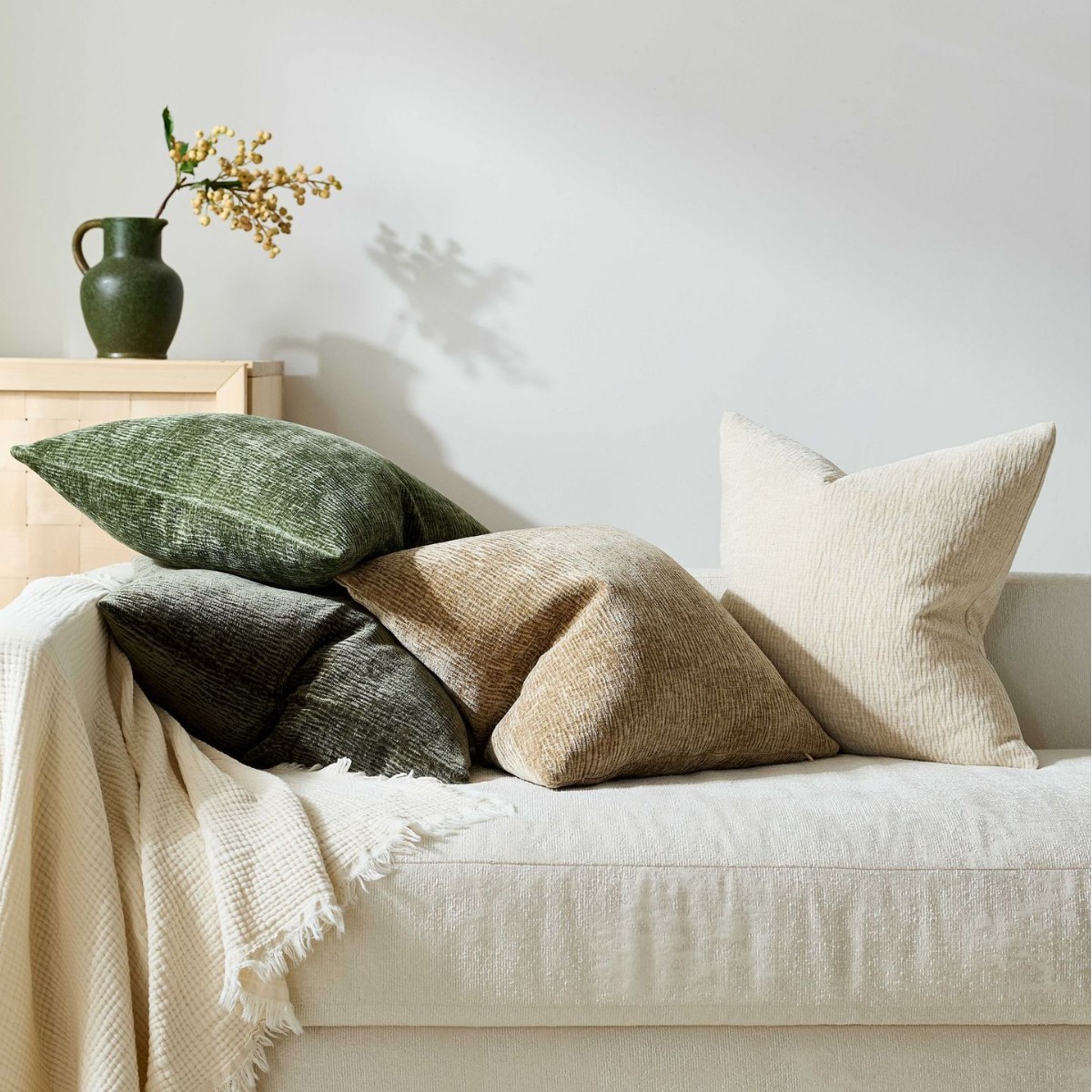 Capa de Almofada Texturizada e - Textured Throw Natural avaliação e preço