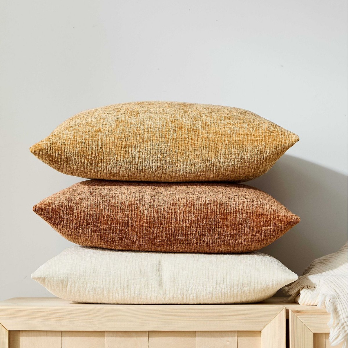 Capa de Almofada Texturizada e - Textured Throw Natural avaliação e preço