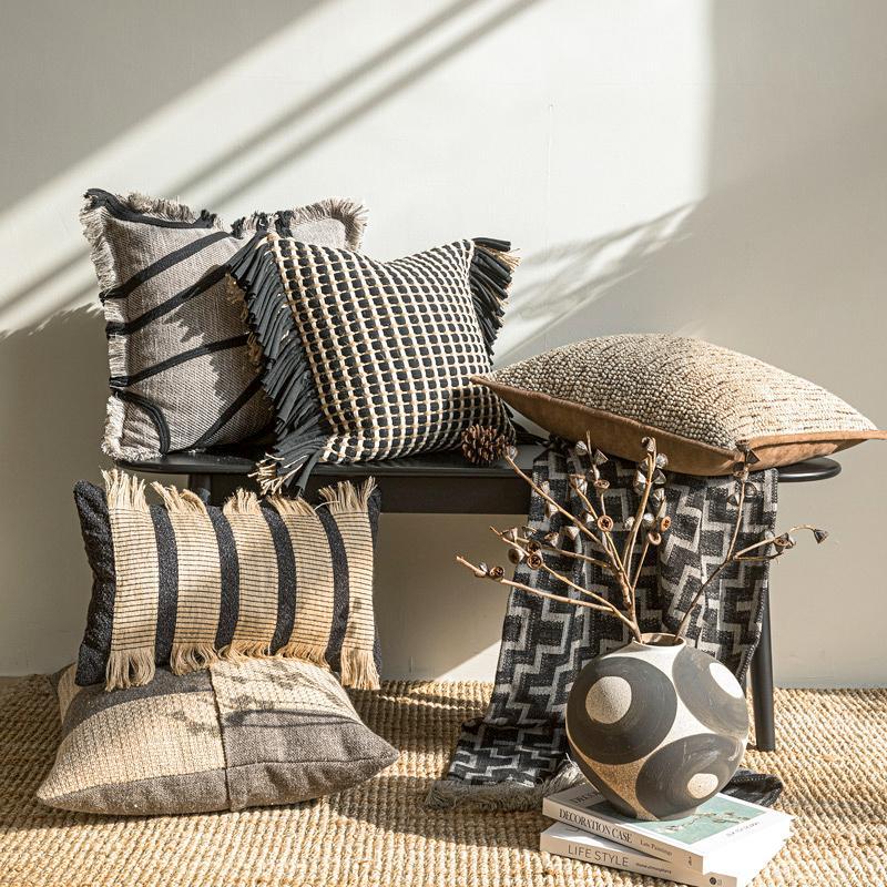 Capa de Almofada Premium Gross - Textured Throw Natural avaliação e preço