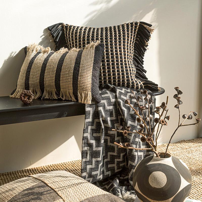 Capa de Almofada Premium Gross - Textured Throw Natural avaliação e preço