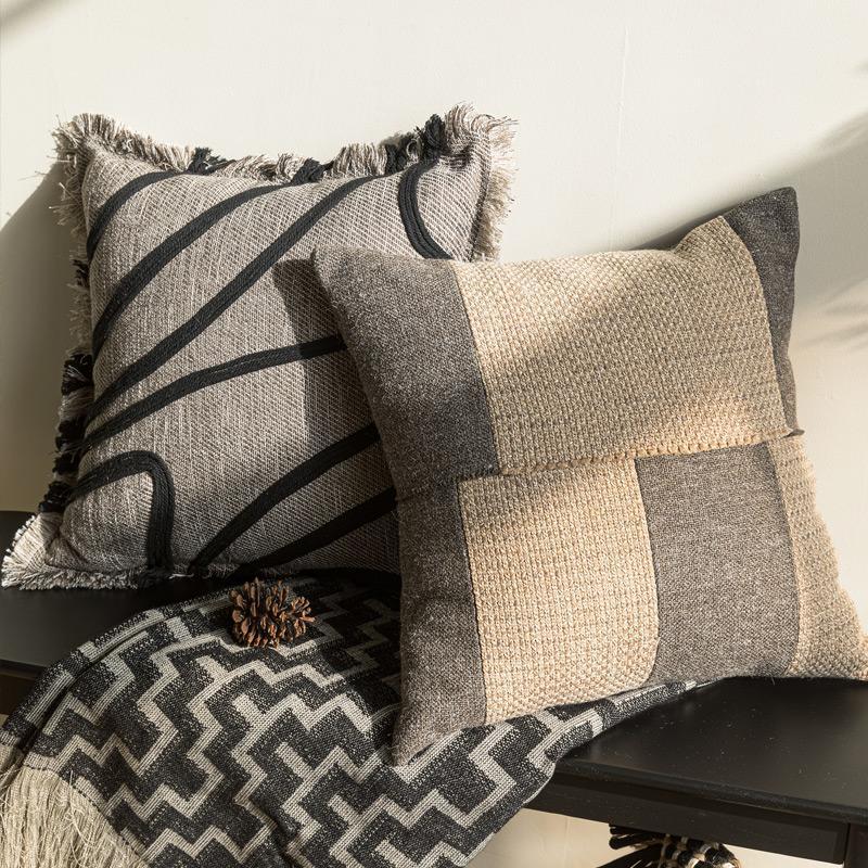 Capa de Almofada Premium Gross - Textured Throw Natural avaliação e preço