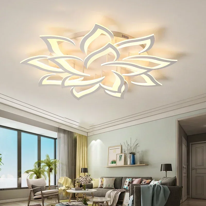 Lustre de pétala LED para sala - Interior Design Luxury Living Room avaliação e preço