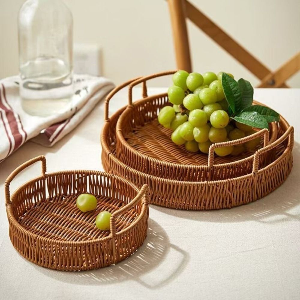 Cesta de Armazenamento Grande  - Rattan Tray Handle avaliação e preço