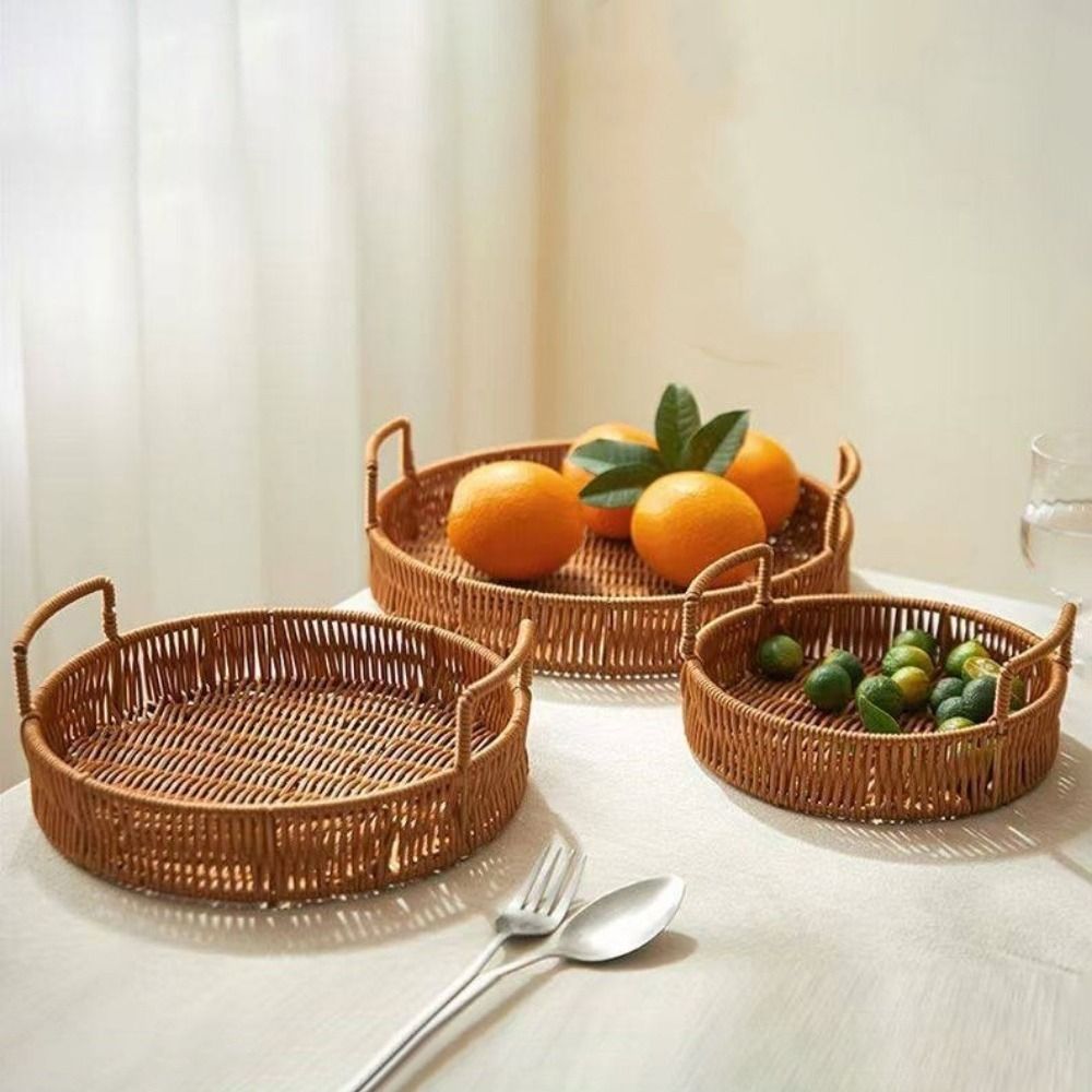 Cesta de Armazenamento Grande  - Rattan Tray Handle avaliação e preço