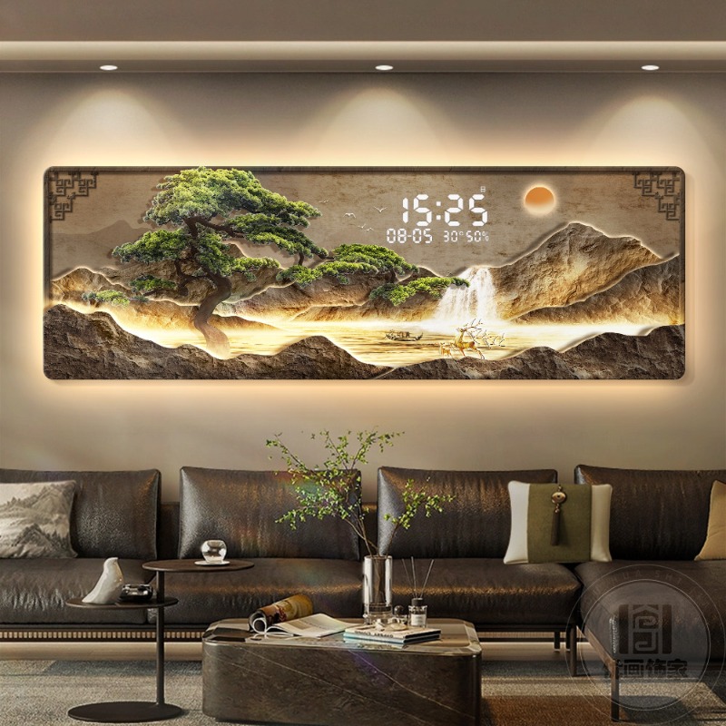 Relógio de Parede Digital de L - Interior Design Luxury Living Room avaliação e preço