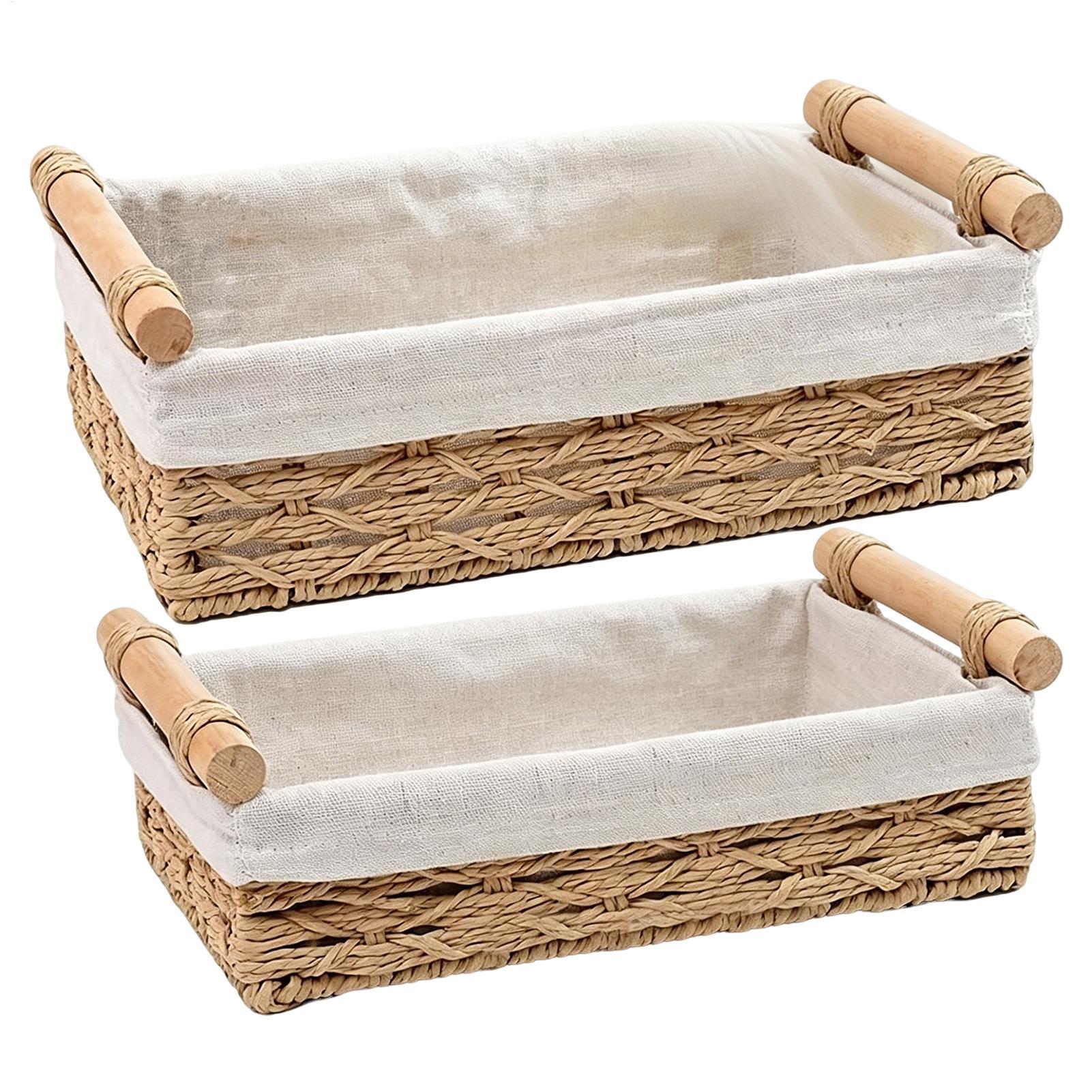 Cesto Organizador com Alças e  - Rattan Tray Handle avaliação e preço
