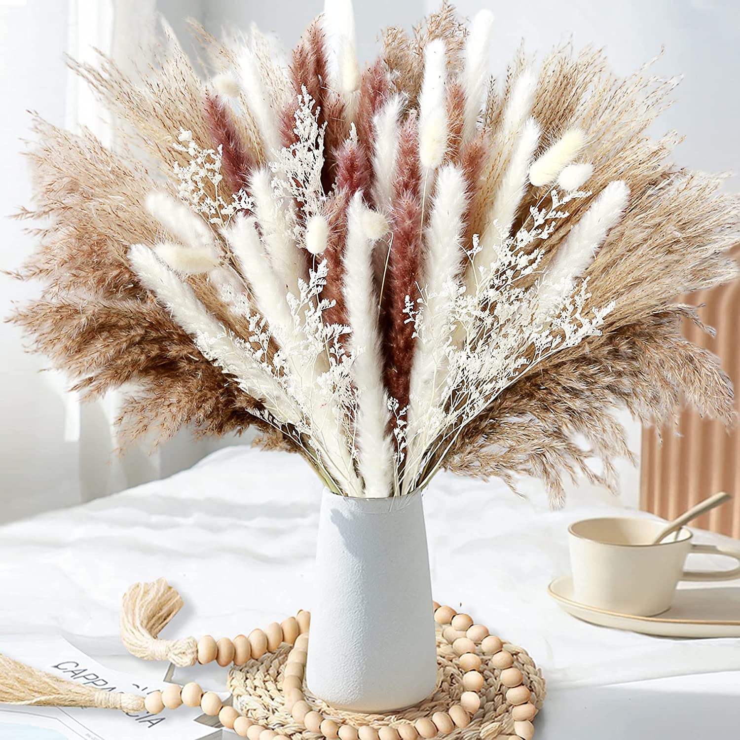 Decoração de mesa para casa, p - Dried Pampas Bundle avaliação e preço