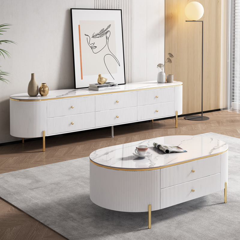Conjunto de Mesa de Centro e R - Interior Design Luxury Living Room avaliação e preço
