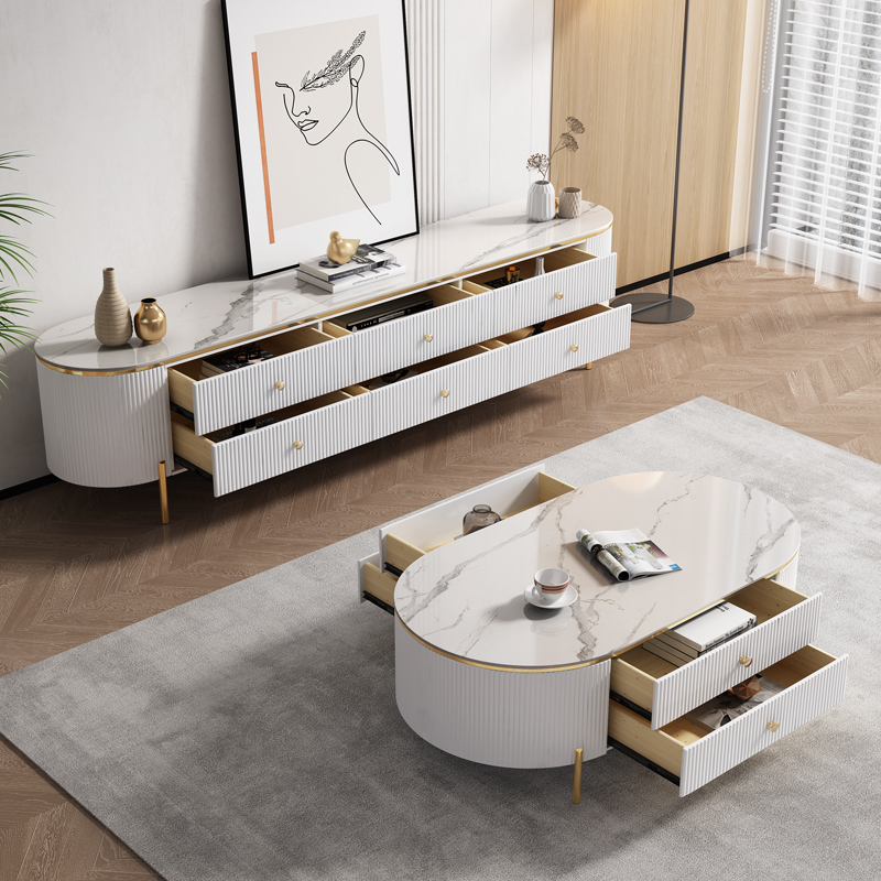 Conjunto de Mesa de Centro e R - Interior Design Luxury Living Room avaliação e preço